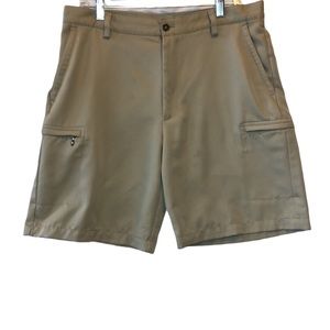Mens Izod golf shorts tan size 34